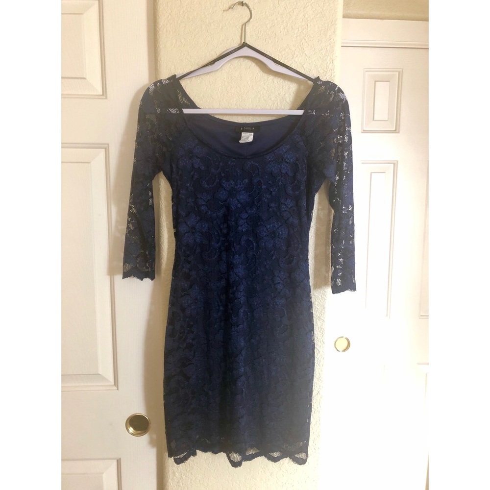 Navy blue lace dress